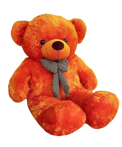 Webby 3 Feet Huggable Teddy Bear with Neck Bow (Brown)