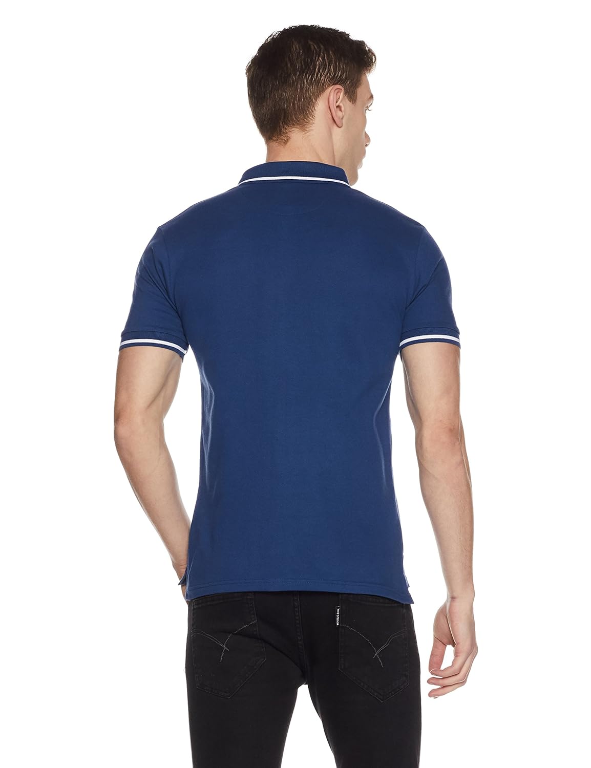 symbol amazon brand men's stylized cotton polo t-shirt