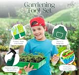 Pelle & Sol 10pcs Kids Garden Tool Set Shovel Rake Sprayer Gloves Apron Tote Bag view 8