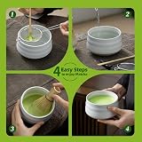 TEANAGOO Matcha Kit Japanese Tea Set Chawan Sieve Chashaku Whisk Holder view 7