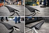 On1shelf Black 20mm Hole Industrial Rubber Floor Cable Protector 4M view 6