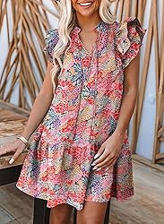 Dokotoo Floral Dress for Women Spring Summer 2024
