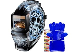 JustHot Welding Hood Auto Darkening Welding Helmet Solar Powered True Color Welding Mask 4/9-13 Adjustable Shade for Tig Mig Arc Weld Plasma Cut Grinding (JH-GD15B)