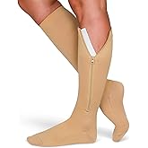 TheraMagic® Zipper Compression Socks for Men & Women, 20-30mmHg Closed Toe Graduated Zippered Compression Stocking