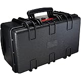 Amazon Basics Large Hard Rolling Camera Case, Solid, Black, 22"L x 14"W x 9.8"H