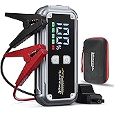 7000A Jump Starter Pack for Car, 12V Portable Jumper Starter (up to All Gas 8.0L Diesel Engine) with LCD Display, Jump Box Charger with Lithium Battery, QC3.0 & 4 LED Light Modes