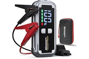 VOLTSURGE 5000A Car Jump Starter, 12V Battery Jumper Starter Portable (up to All Gas 8.0L Diesel Engine) Large LCD Display Battery Charger Pack with QC3.0 and 4 LED Light Modes