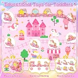 Nadolig Magnetic Wooden Train Set Unicorn Castle Toddler Toys 1-4 Years view 5