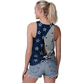 FOCO Womens NFL Team Logo Wordmark Mini Print Tie-Breaker Tank Top Shirt