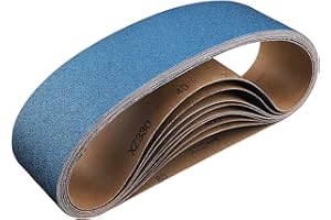 Shineboc 8-Piece 4 x 36 Inch 80 Grit Zirconia Sanding Belts, Heavy Duty Long-lasting Sanding Bands for Belt Sander, Rust Paint Removal, Wood Metal Grinding and Finishing