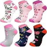 WILLBASIC 6 Pairs Ankle Socks for Women Men Novelty Gifts For Women Halloween Christmas Festival Birthday Gift