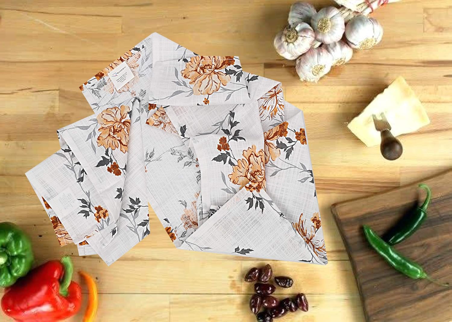 Ruvanti Fall Cloth Napkins 6 Pack (100% Cotton 18" X 18") Dinner Napkins,Soft & Comfortable Cotton Napkins. Table Cloth Napkins/Linen Napkins/Fabric Napkins for Christmas/Thanksgiving Dinners.: Home & Kitchen