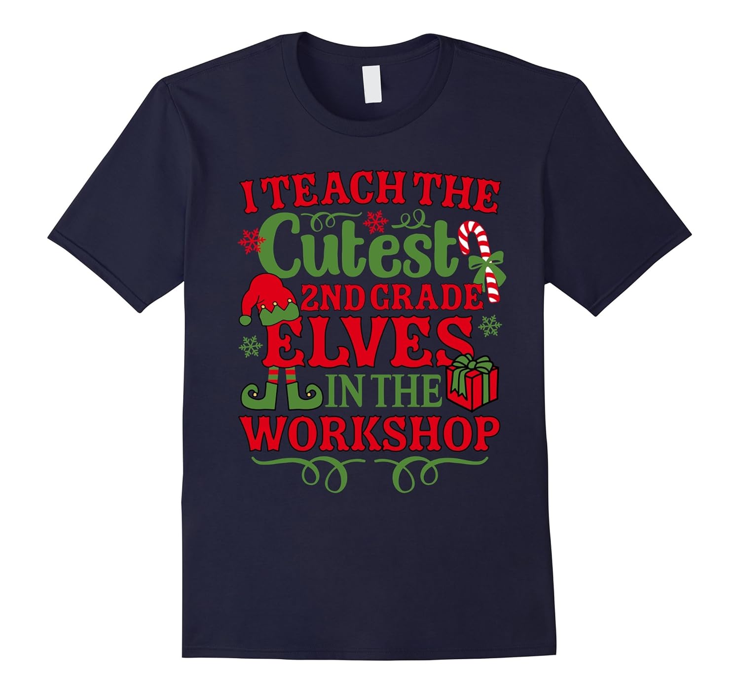 I Teach the Cutest Elves Shirt for Second Grade Teachers-ANZ