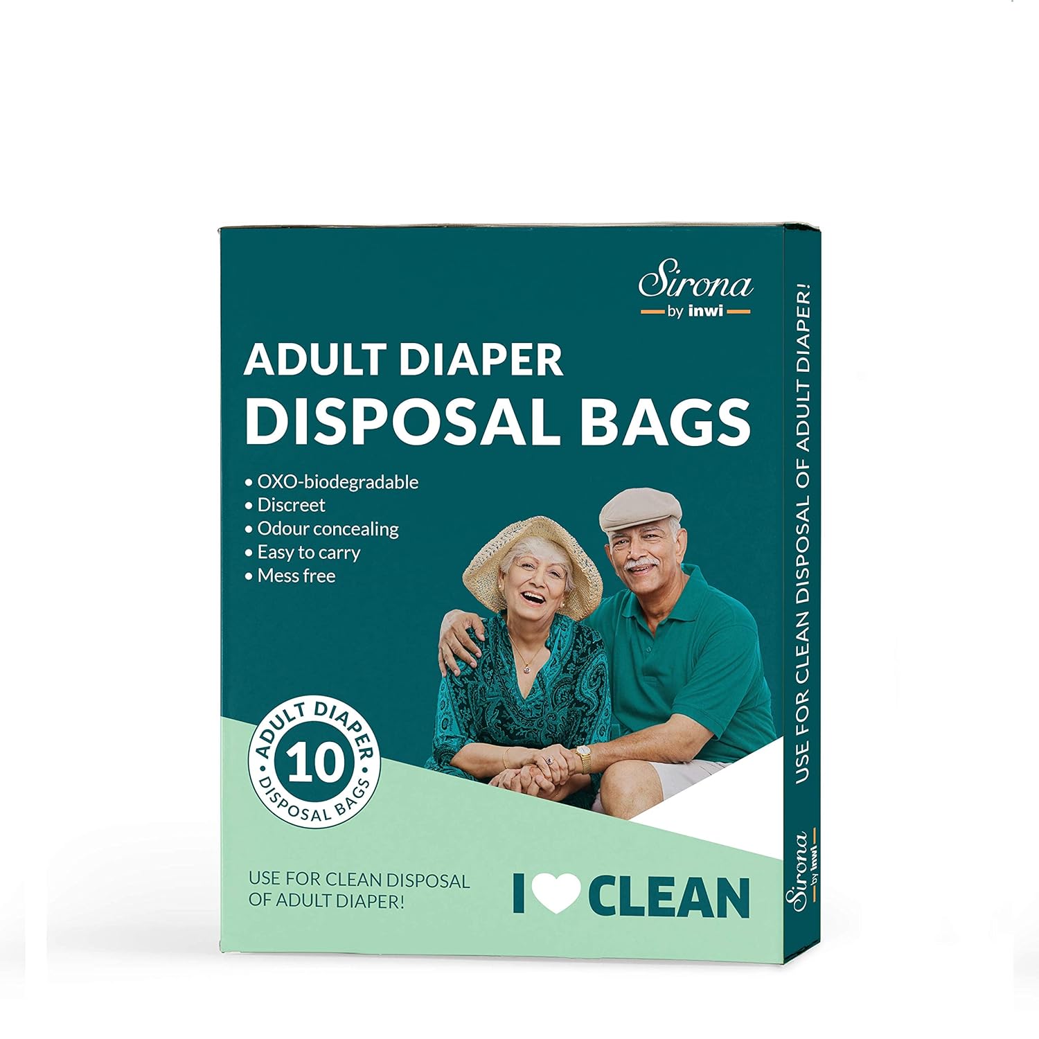 Sirona Premium Adult Diaper Disposable Bags 10 Bags Odor Sealing