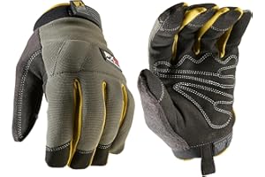 Wells Lamont FX3 Insulated Synthetic Leather Winter Work Gloves for Men – Warm 3M Thinsulate, Fleece-Lined, Touchscreen – Water-Resistant, Reinforced Palm, Adjustable Wrist – Green, Large (7794L)