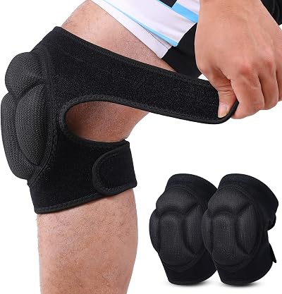 PLIKSUVER 20MM Thick Sponge Knee Pads Anti-Slip Garden Volleyball Dance Yoga