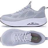 GOOBON Men's Wide Toe Box Walking Shoes with Arch Support Orthotic Tennis Sneakers for Plantar Fasciitis Bunions Flat Feet