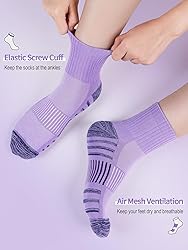 Airacker Athletic Quarter Socks with Cushion
