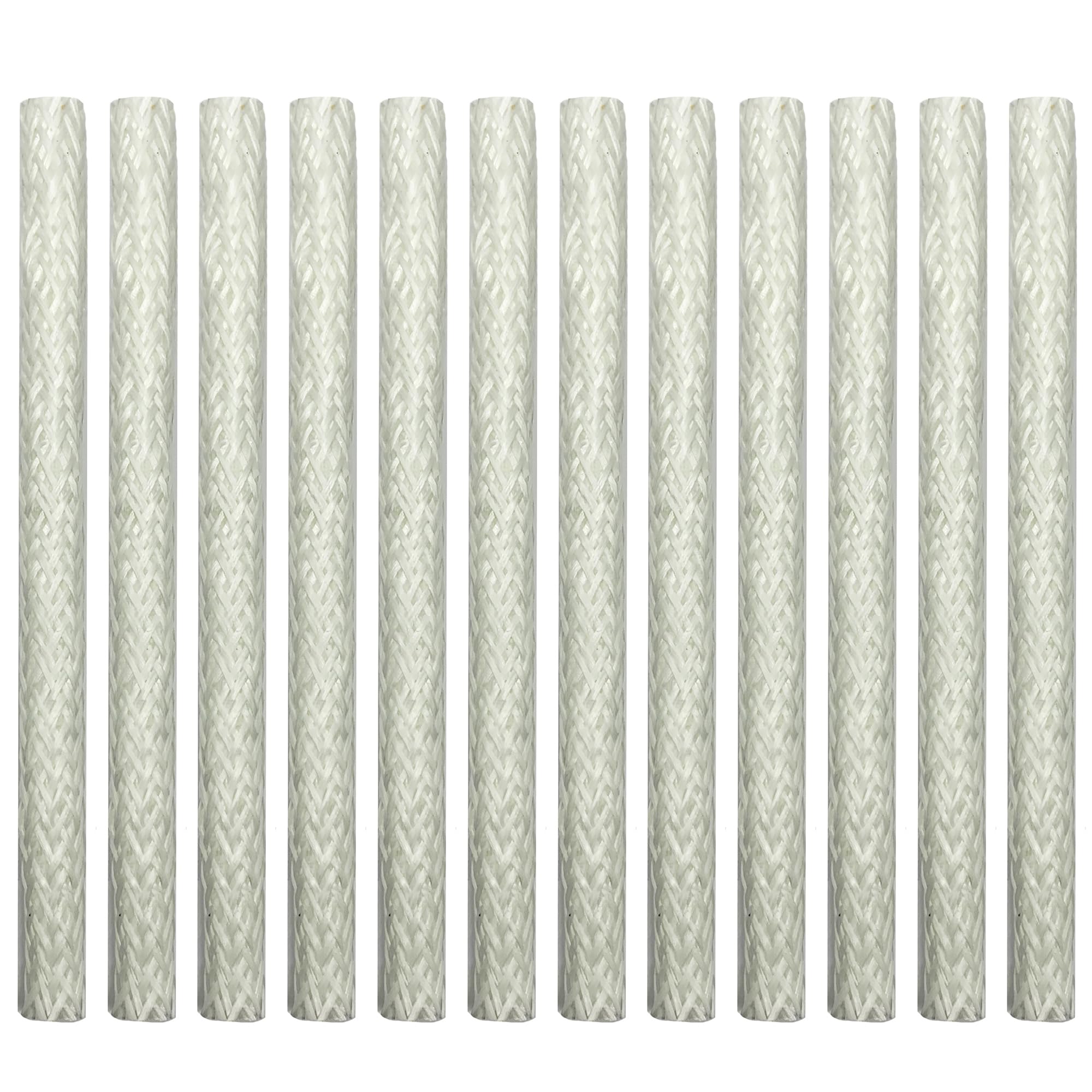 Seraphic 15cm Fiberglass Wicks for Outside Glass Tiki Torches - Citronella Oil Lamp Burner 16oz Table Top Torch for Patio, Garden, Deck, and Outdoor Parties, Set of 12