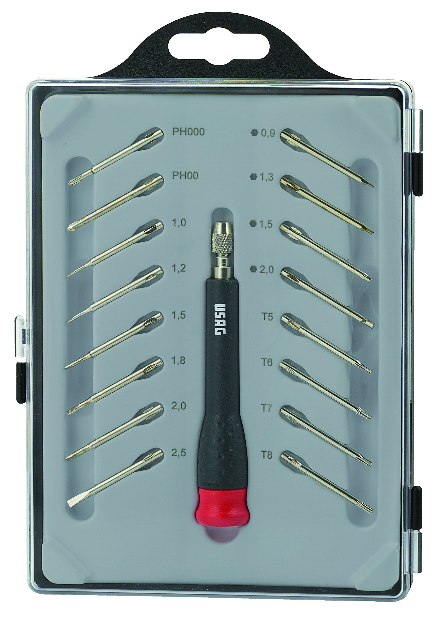 USAG U03410016 - 341 SH17 - Precision screwdriver with 16 interchangeable blades