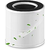 Official Genuine AP02 Replacement Filter TRUE HEPA Filter, High-Efficiency Activated Carbon Filter Replacement Suitable for WESTHEY AP02 Air Purifier, 1 Pack(White)