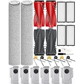 Qrevo Curv 2 Flow Replacement Kit for Roborock Qrevo Curv 2 Flow Robot Vacuum Cleaner, 24PCS Accessories Parts: 2 Mop Rollers