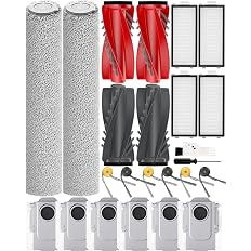 Qrevo Curv 2 Flow Replacement Kit for Roborock Qrevo Curv 2 Flow Robot Vacuum Cleaner, 24PCS Accessories Parts: 2 Mop Rollers