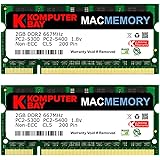 Komputerbay MACMEMORY Apple 4GB Kit (2x 2GB) PC2-5300 667MHz DDR2 SODIMM for iMac and Macbook Memory