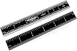 Benchmark Tools 466675 Rigid 4R 6 Inch Machinist Rule with 1/8, 1/16, 1/32 and 1/64 Markings Tempered Stainless Steel Non-Glare Black Chrome Finish Conforms to EEC-1 Accuracy Standards (1)