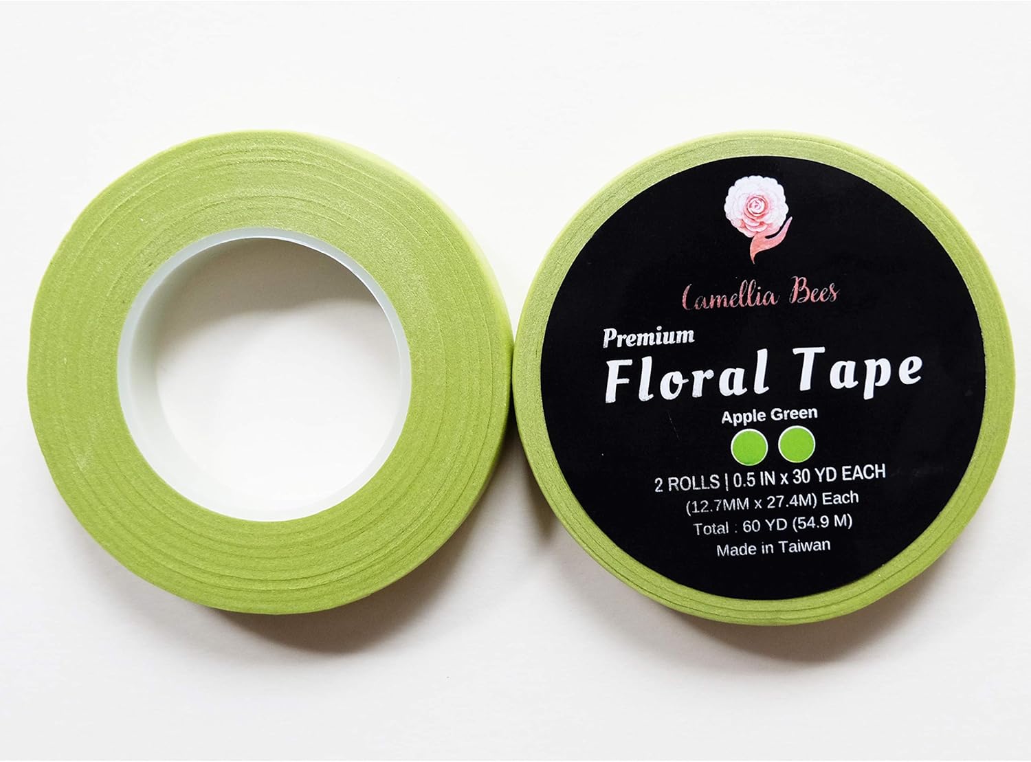 Dark Green, Green, Grass Green, White, Coffee Brown 10 Rolls Floral