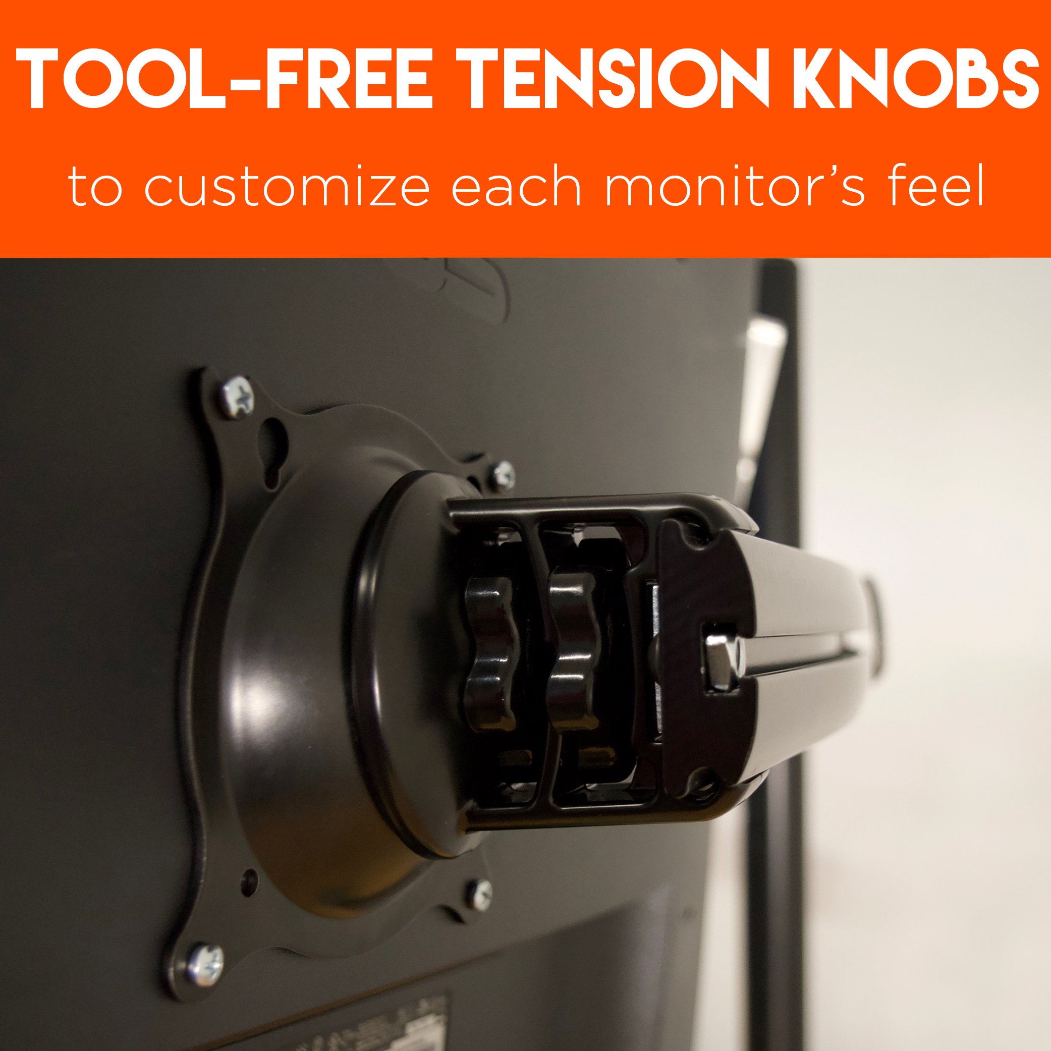 ECHOGEAR Triple Monitor Desk Mount Stand for 3 Screens Up to 27