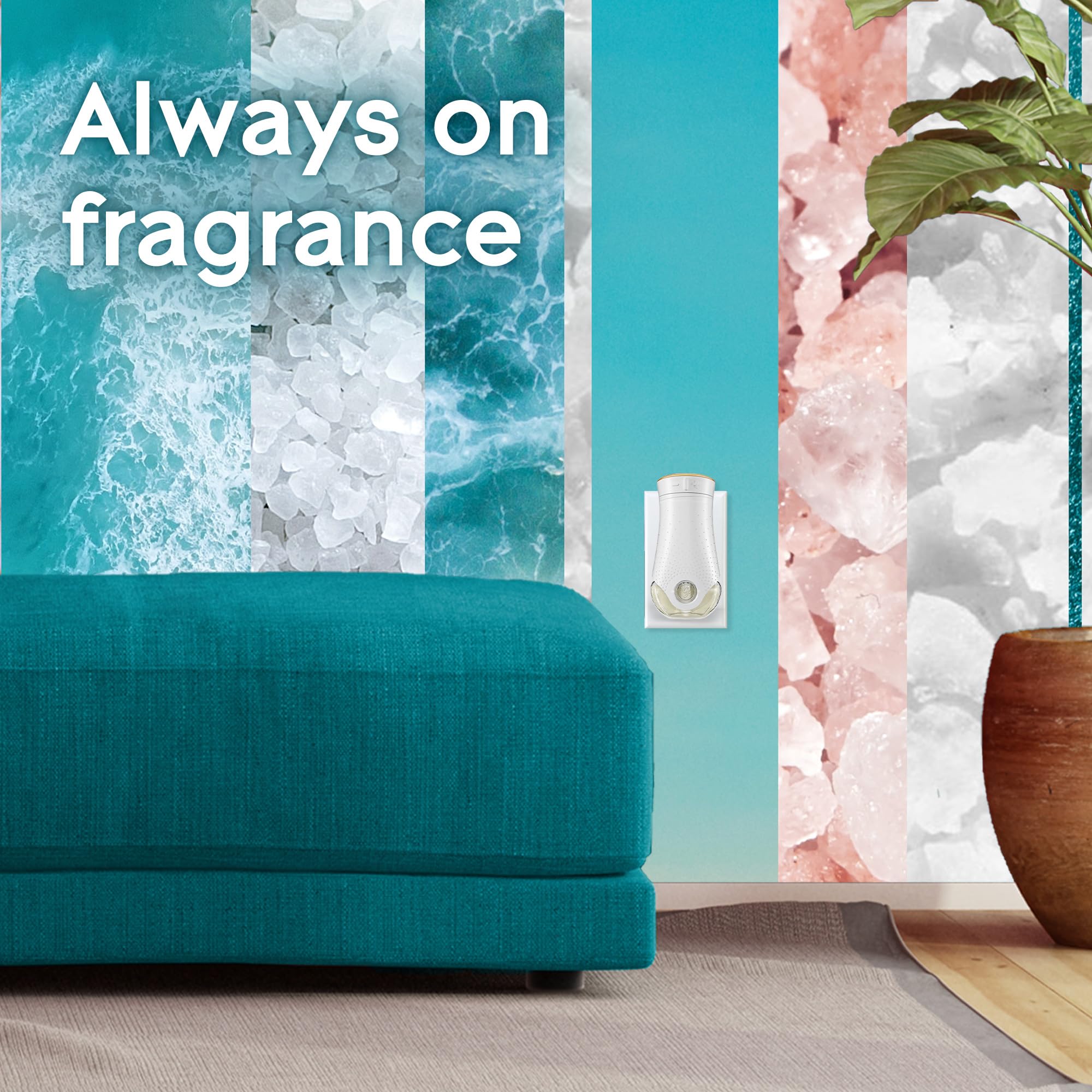 Glade PlugIns Refills Air Freshener, Scented and Essential Oils for Home and Bathroom, Sky & Sea Salt, 1.34 Fl Oz, 2 Count