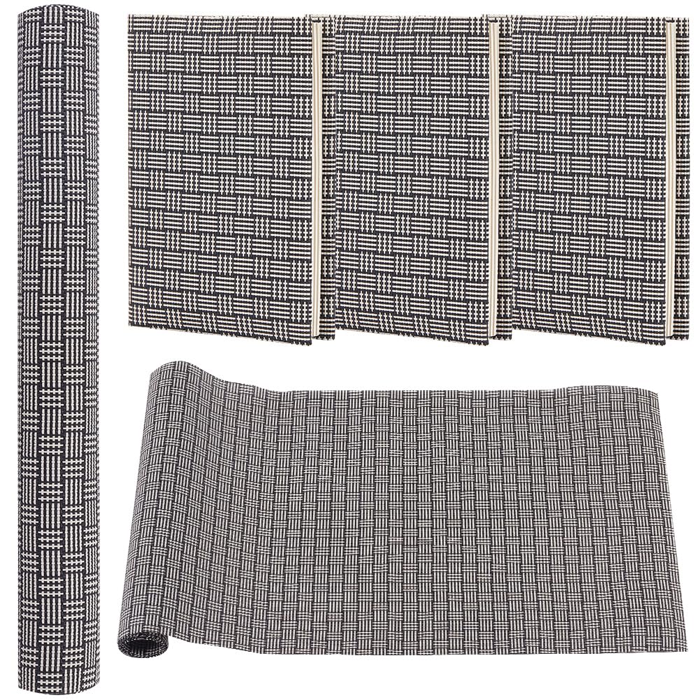 CRASPIRE 110x42cm PVC Book Covers for Book Binding Plastic Washable Placemat Bookcover Notebook Wraps Black White Grid Book Cloth Covering Protector Bookbinding Supplies for DIY Books Album