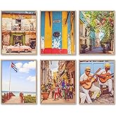 Set of 6 - Vintage Cuba Photography prints, UNFRAMED, Cuban, Coastal, Havana, Wall Art Decor Posters, Customizable Sizes (8x10)
