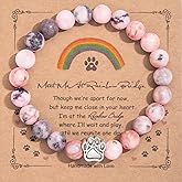 INPLUSTOP Pet Memorial Gifts for Dogs, Dog Memorial Gifts for Loss of Dog, Dog Loss Sympathy Gift, Pet Memorial Bracelet for Men Women Who Loss of Dog Cat, Dog Passing Away Remembrance Gift