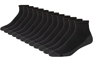 Hanes Men's Max Cushioned Ankle Socks, Multipacks