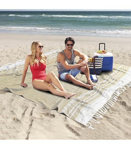 Turkish Beach Towel Blanket Picnic Outdoor Mat Oversized Sandproof