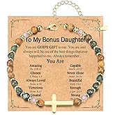 PODLEV Cross Bracelet for Women, Christian Gifts Adjustable Dainty Cross Bracelet, Christmas Confirmation Baptism Easter Religious Gifts for Daughter Niece Granddaughter Sister Godmother Friend
