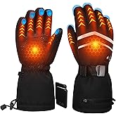 Heated Gloves for Men Women: 7.4V-6000mAh Rechargeable Battery Powered Triple Waterproofing Intelligent Heat Locking