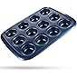 HONGBAKE Premium 12 Cup Standard Muffin Pan, Cupcake Pan For Baking, Nonstick Muffin Tray With Wide Edge - Gem Blue