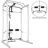 Fitness Reality 810XLT Super Max Power Cage with Optional Lat Pull-down Attachment and Adjustable Leg Hold-down
