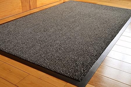 Ahoc Tapis De Porte Anti Dérapant Gris Moyennoir Dessous En Caoutchouc Tapis Protecteur Bord En Pvc Tapis De Cuisine 60 X 90 Cm