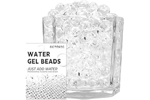OCTERIC 90000PCS Clear Vase Filler Beads Tansparent Water Gel Beads Growing Crystal Pearls for Christmas Decoration, Floating Candle Making, Wedding Floral Centerpiece