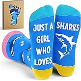 Shark Socks - Gift for Shark Lovers, Ideal Stocking Stuffers for Men and Women, Unique sharks Themed Socks, Ideal for Birthdays and Christmas, Unisex Styled Comfort Wears for Lasting Warmth
