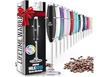 Zulay Powerful Milk Frother Handheld Foam Maker for Lattes - Whisk Drink Mixer for Coffee, Mini Foamer for Cappuccino, Frappe