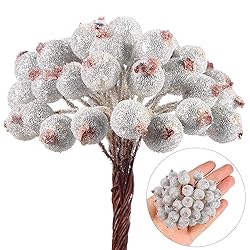 100 Wired Stems of Artificial Holly Berries