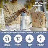 LifeStraw Go Series 1L BPA-Free Water Filter Bottle Nordic Noir view 3