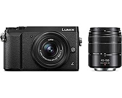Panasonic LUMIX GX85 4K Digital Camera, 12-32mm and 45-150mm Lens Bundle, 16 Megapixel Mirrorless Camera Kit, 5 Axis In-Body 