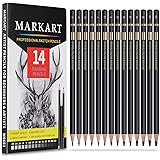 MARKART Professional Drawing Sketching Pencil Set - 14 Pieces,Graphite,(12B - 4H), Ideal for Drawing Art, Sketching, Shading,