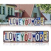 Love You Bye Sign Above Door, 16 * 4 Inches Vintage Love You More Sign, Loves You More License Plate, Indoor Outdoor Wall Decor For Home Bedroom Kitchen Garden Bar (1pc)